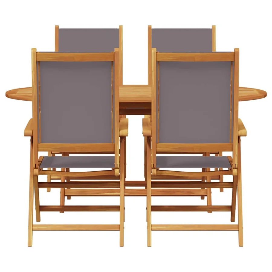 Ensemble de salle à manger pour jardin 5 pcs Anthracite - 9