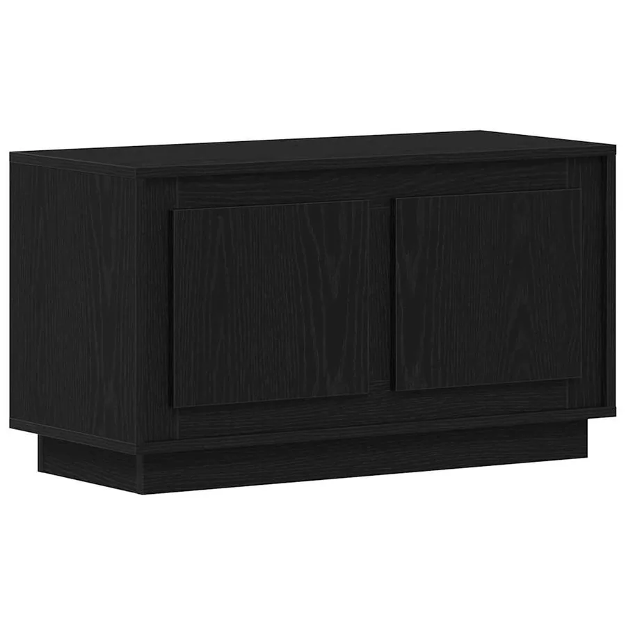 Meuble TV Chêne noir 80 x 35 x 45 cm Bois d'ingénierie - 2