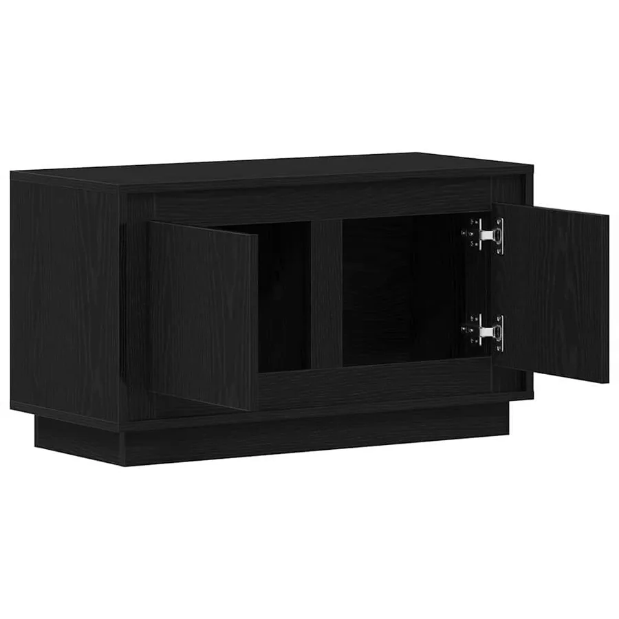 Meuble TV Chêne noir 80 x 35 x 45 cm Bois d'ingénierie - 5