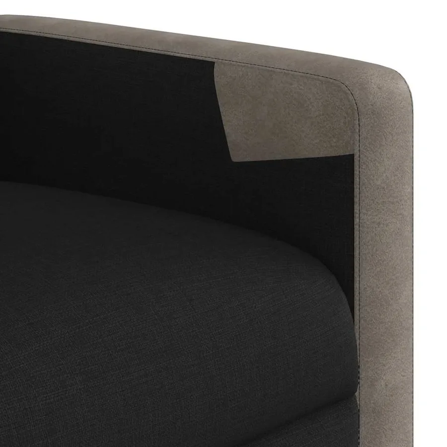 Fauteuil inclinable noir tissu - 11