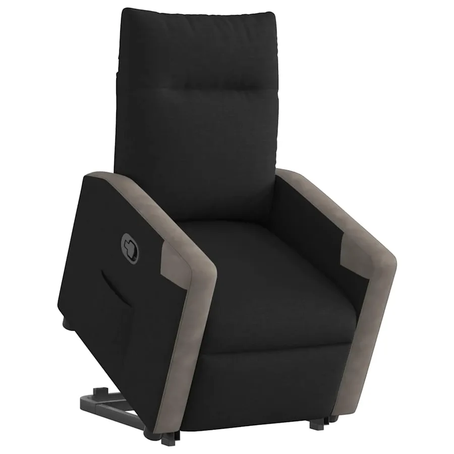 Fauteuil inclinable noir tissu - 2