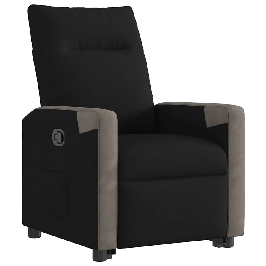 Fauteuil inclinable noir tissu - 4