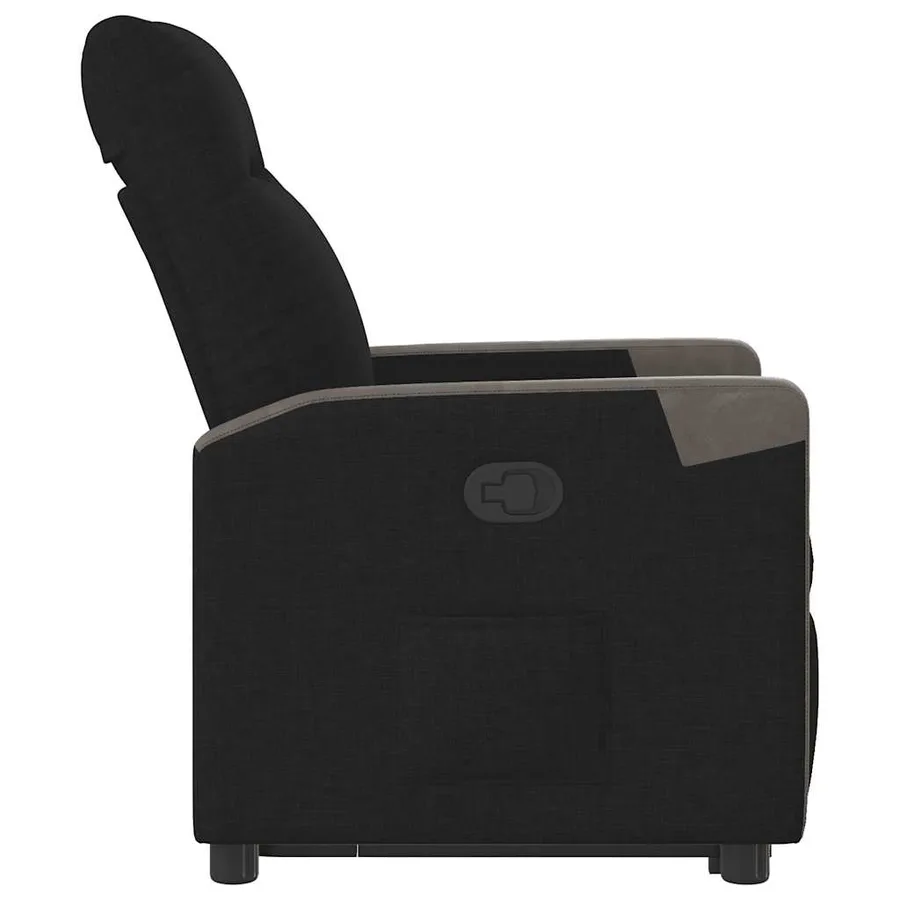 Fauteuil inclinable noir tissu - 6