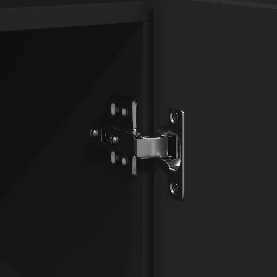 Buffet Noir 116 x 30 x 75 cm Bois d'ingénierie - 11
