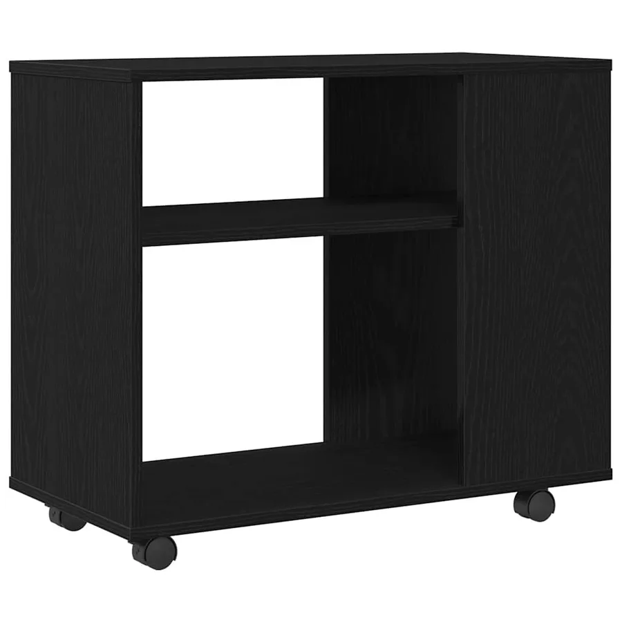 Table d'appoint en chêne noir 70 x 35 x 60 cm Bois d'ingénierie - 2