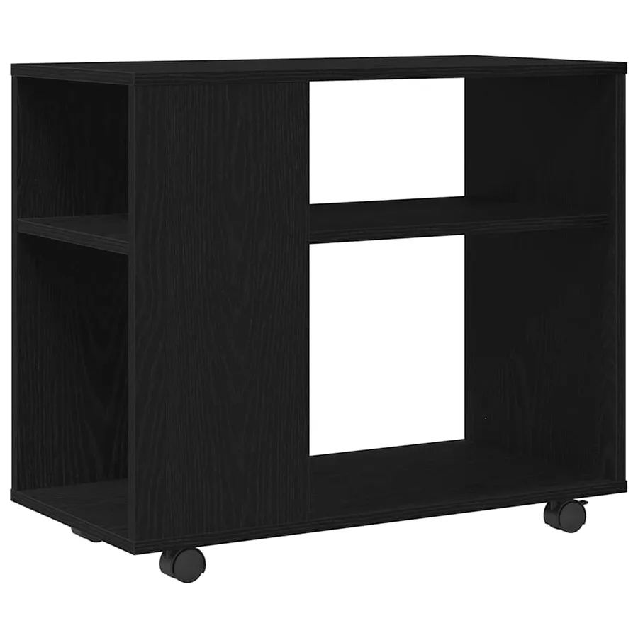 Table d'appoint en chêne noir 70 x 35 x 60 cm Bois d'ingénierie - 7