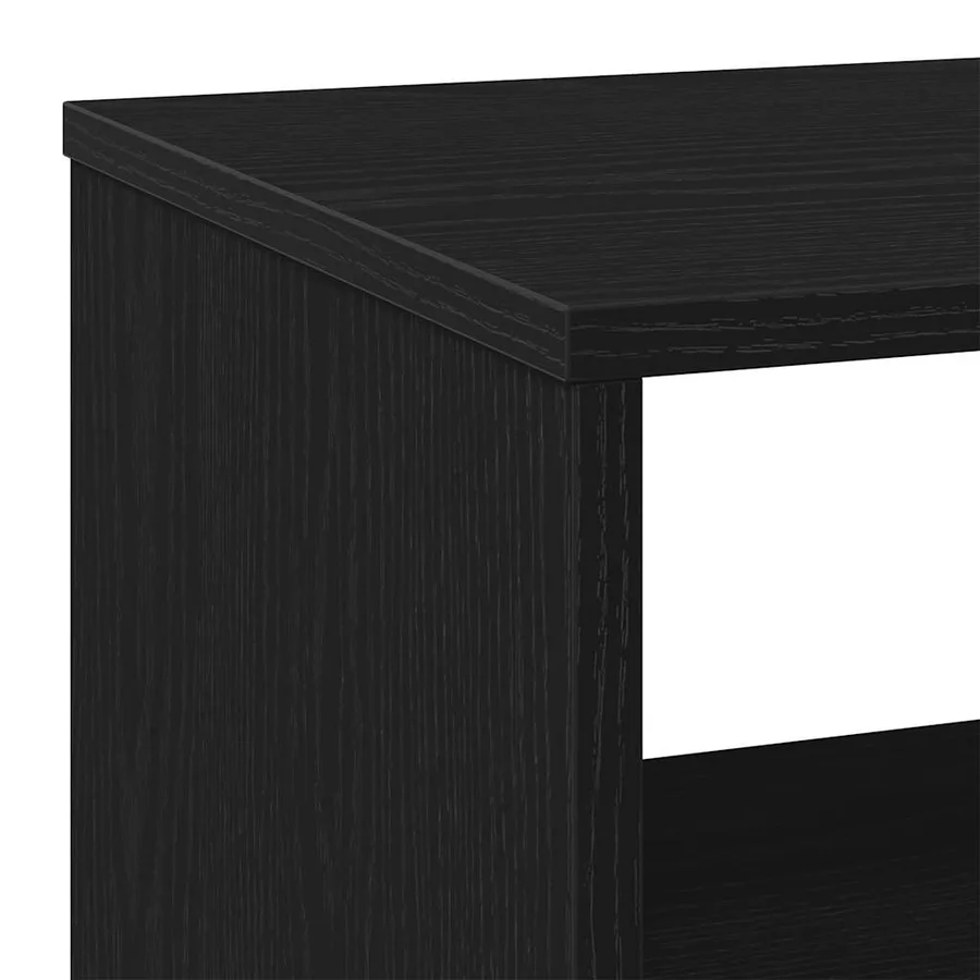 Table d'appoint en chêne noir 70 x 35 x 60 cm Bois d'ingénierie - 8