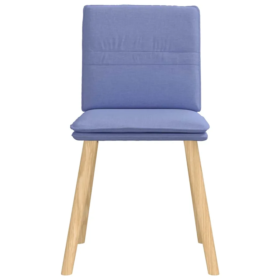 Chaises à manger lot de 4 bleu jean tissu - 4