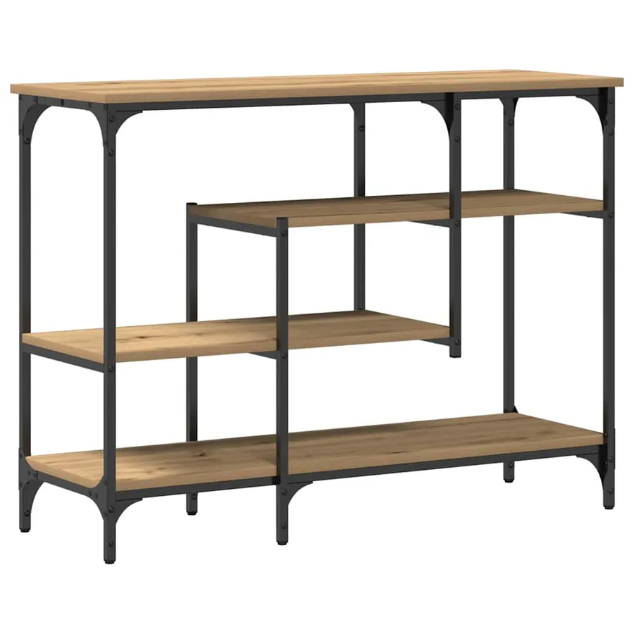 Table Console chêne artisanal 100 x 35 x 75 cm - 2