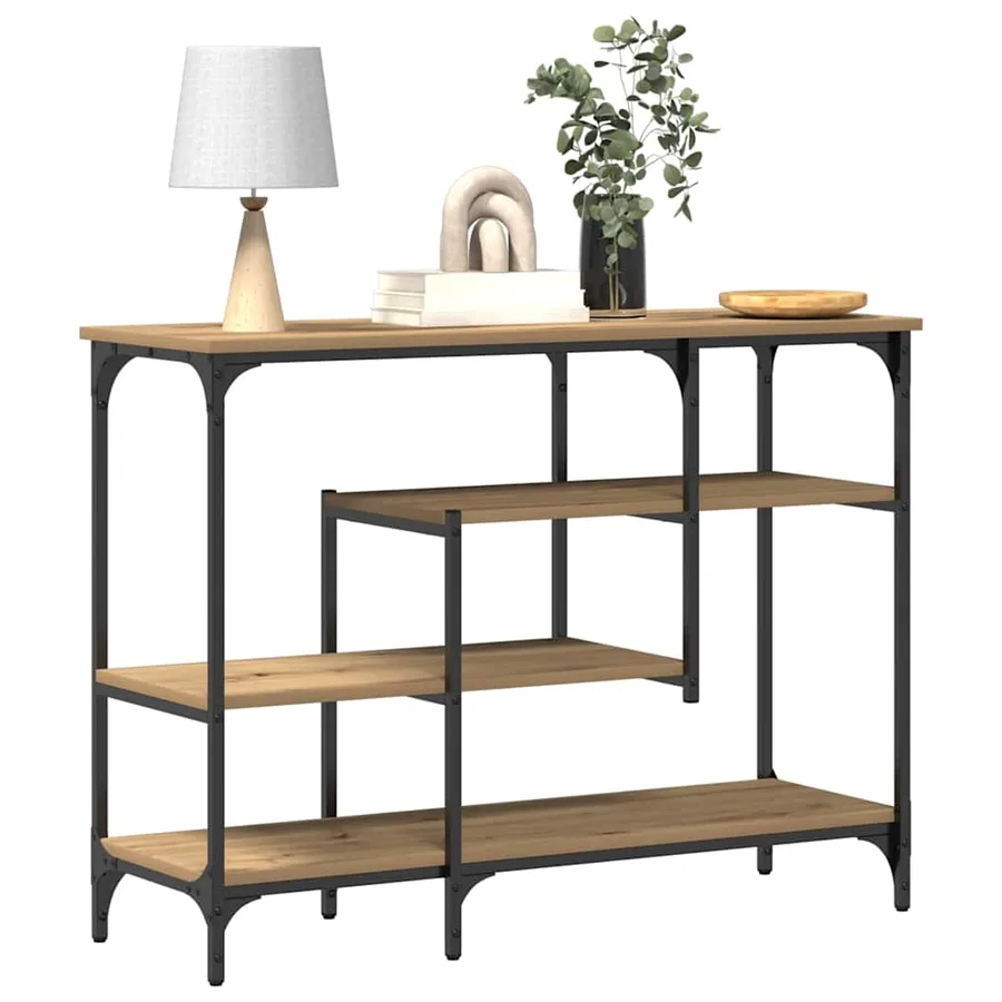 Table Console chêne artisanal 100 x 35 x 75 cm - 3