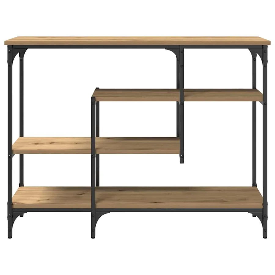 Table Console chêne artisanal 100 x 35 x 75 cm - 5