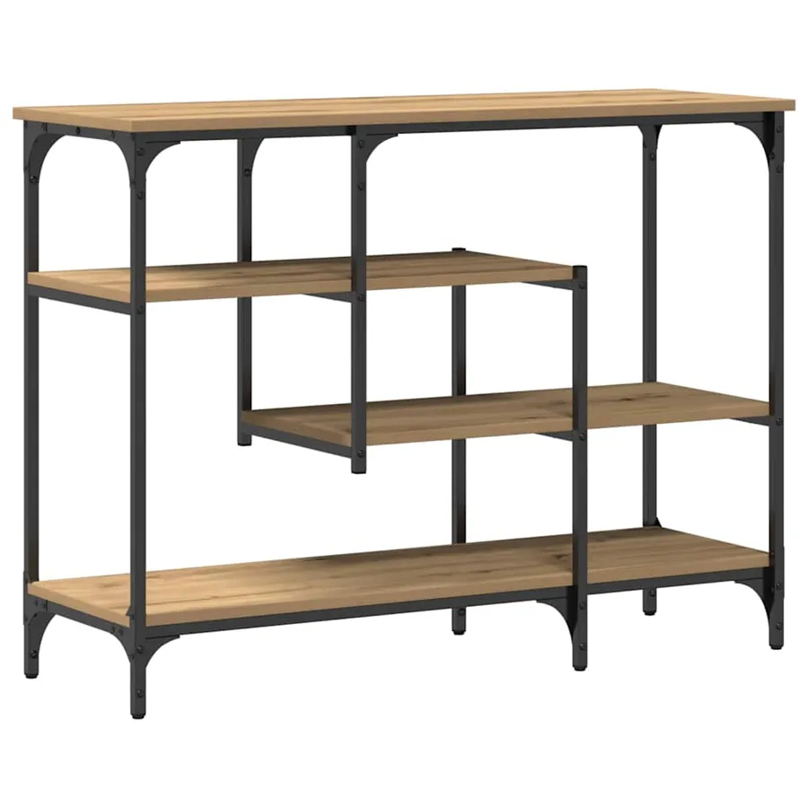 Table Console chêne artisanal 100 x 35 x 75 cm - 7