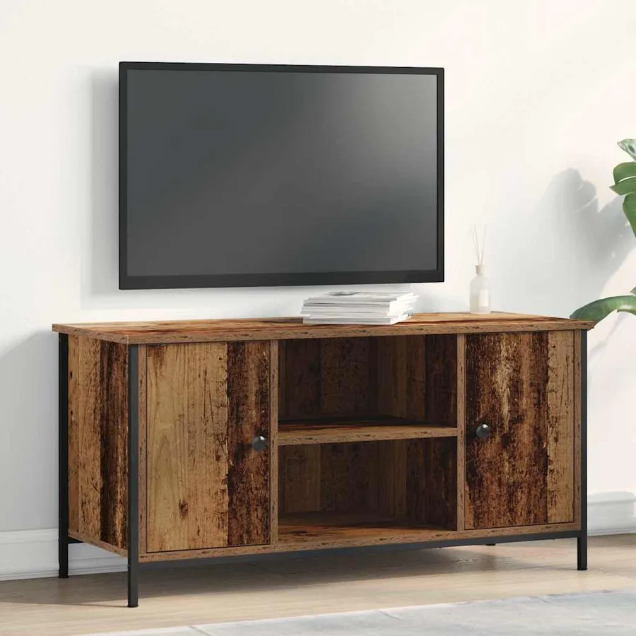 Meuble TV Bois ancien 100 x 40 x 50 cm Bois d'ingénierie
