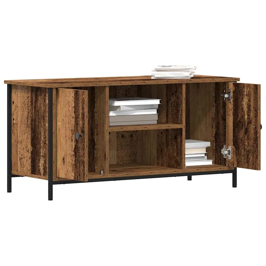 Meuble TV Bois ancien 100 x 40 x 50 cm Bois d'ingénierie - 3
