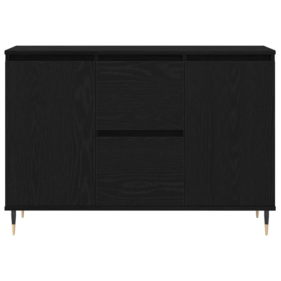 Buffet Chêne noir 101,5 x 35 x 70 cm Bois d'ingénierie - 6