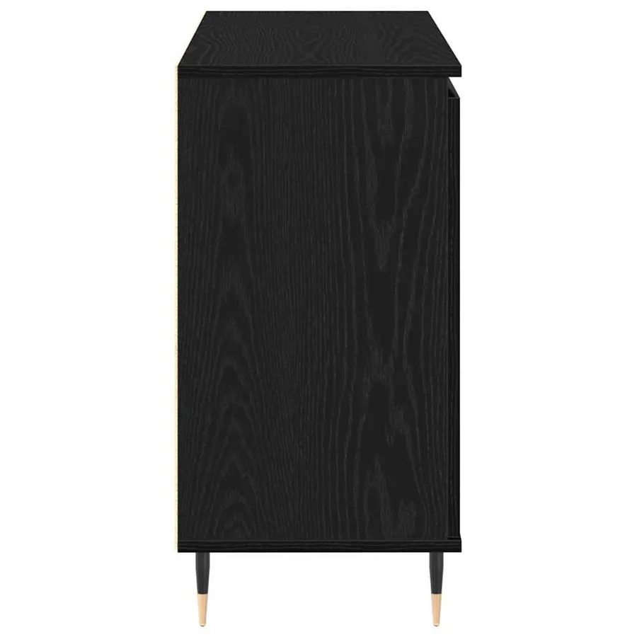 Buffet Chêne noir 101,5 x 35 x 70 cm Bois d'ingénierie - 7