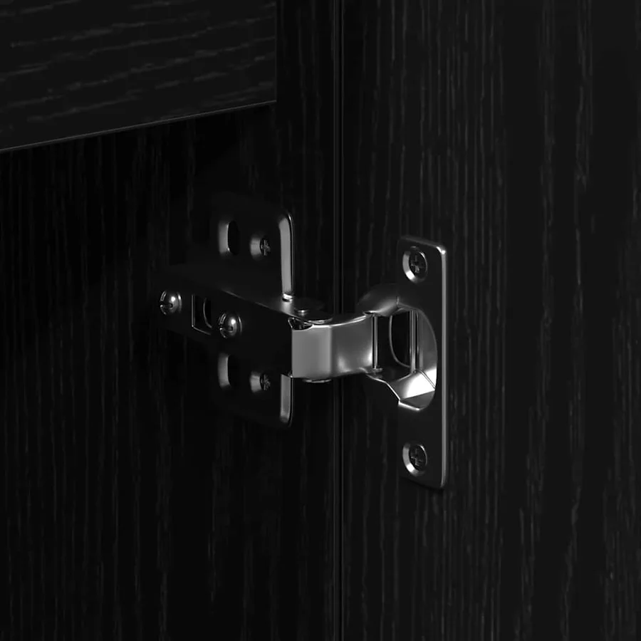 Buffet Chêne noir 101,5 x 35 x 70 cm Bois d'ingénierie - 8