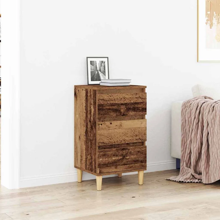 Cabinet de chevet Bois ancien 40 x 35 x 70 cm Bois d'ingénierie