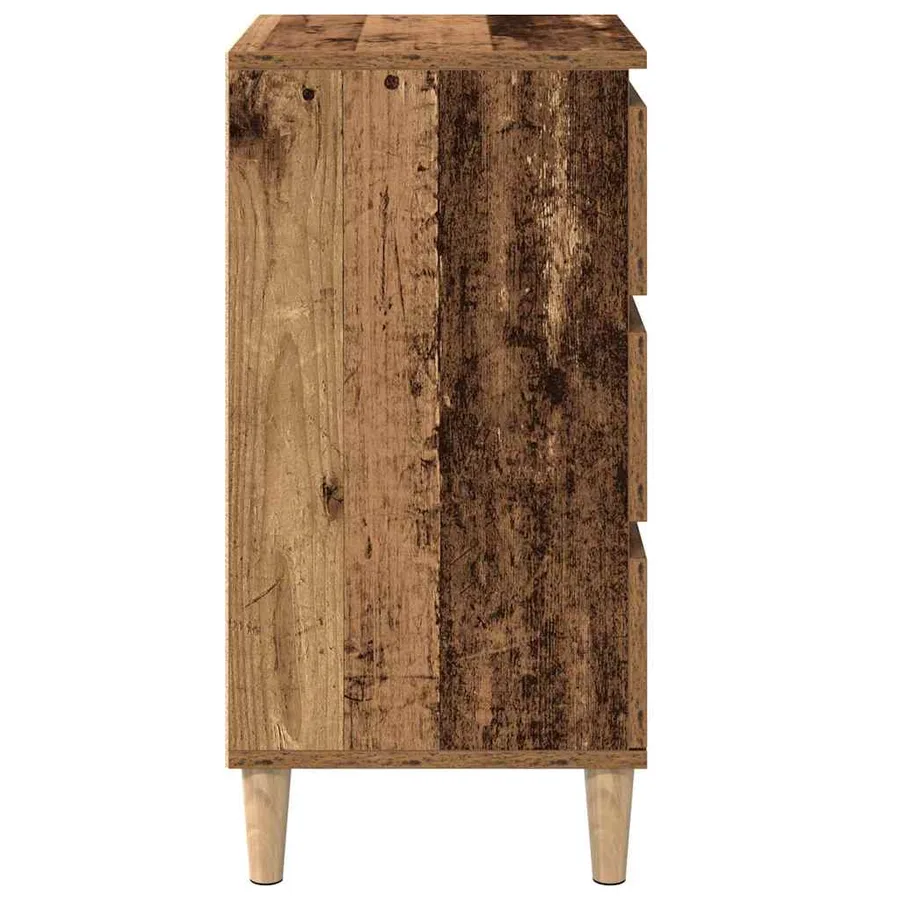 Cabinet de chevet Bois ancien 40 x 35 x 70 cm Bois d'ingénierie - 7