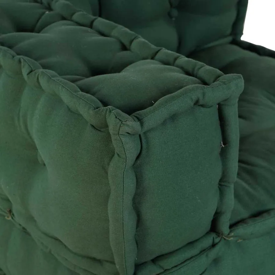 Unité de canapé modulaire 3 pcs Vert Tissu - 12