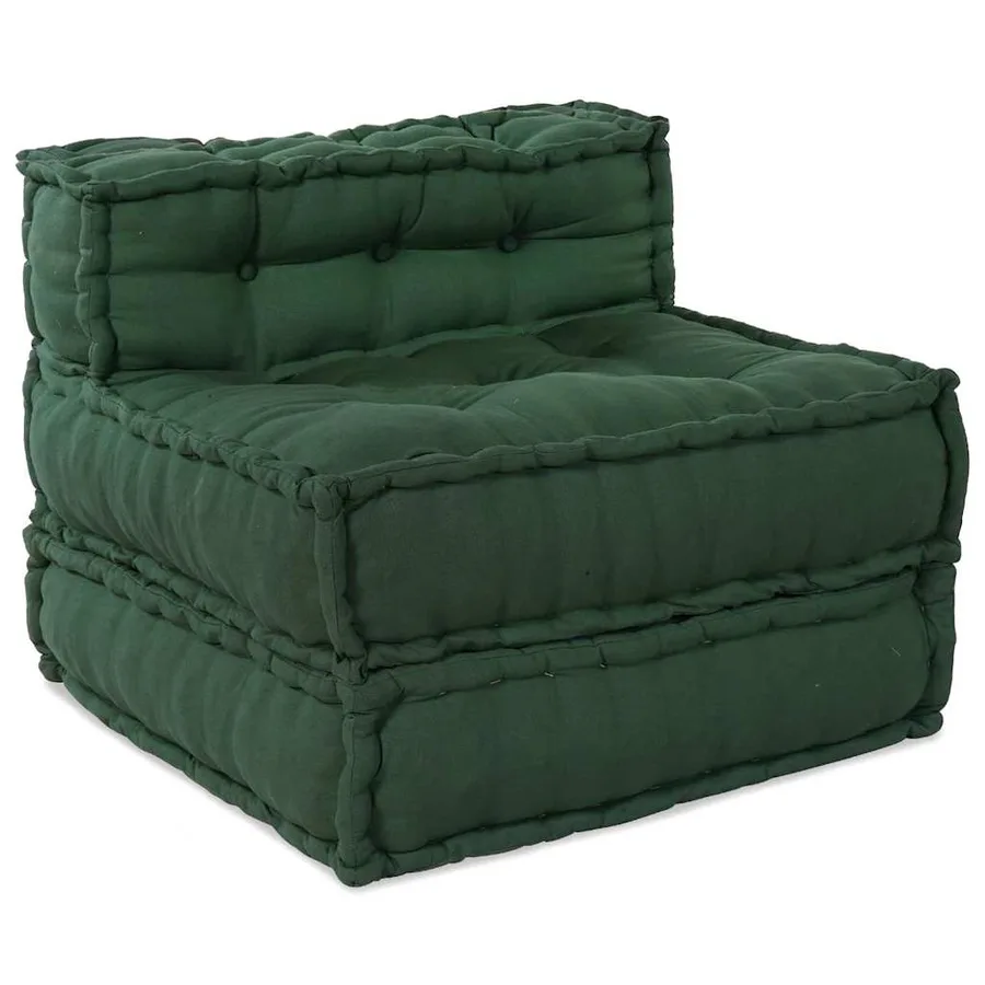 Unité de canapé modulaire 3 pcs Vert Tissu - 7