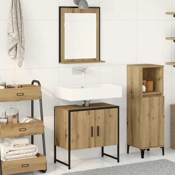 Ensemble de mobilier de salle de bain 2 pc Marron