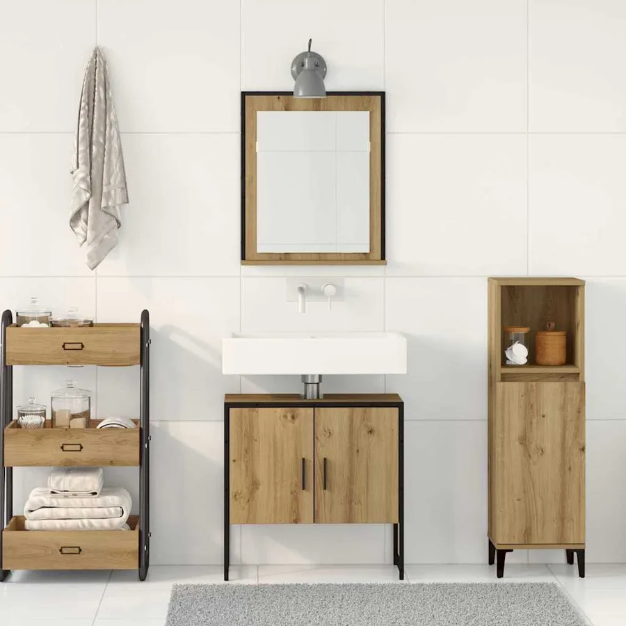 Ensemble de mobilier de salle de bain 2 pc Marron - 4