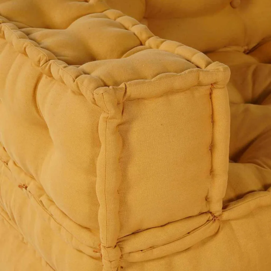 Unité de canapé modulaire 3 pcs Jaune Tissu - 11