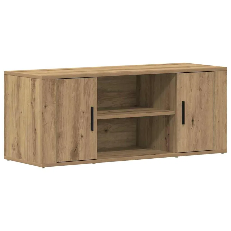 Meuble TV 100 x 35 x 40 cm chêne artisanal Bois d'ingénierie - 2