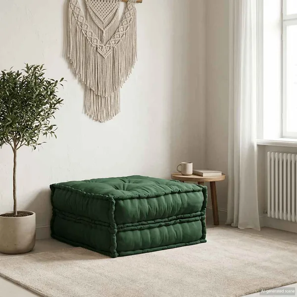 Canapé modulaire vert 70x70x36 tissu