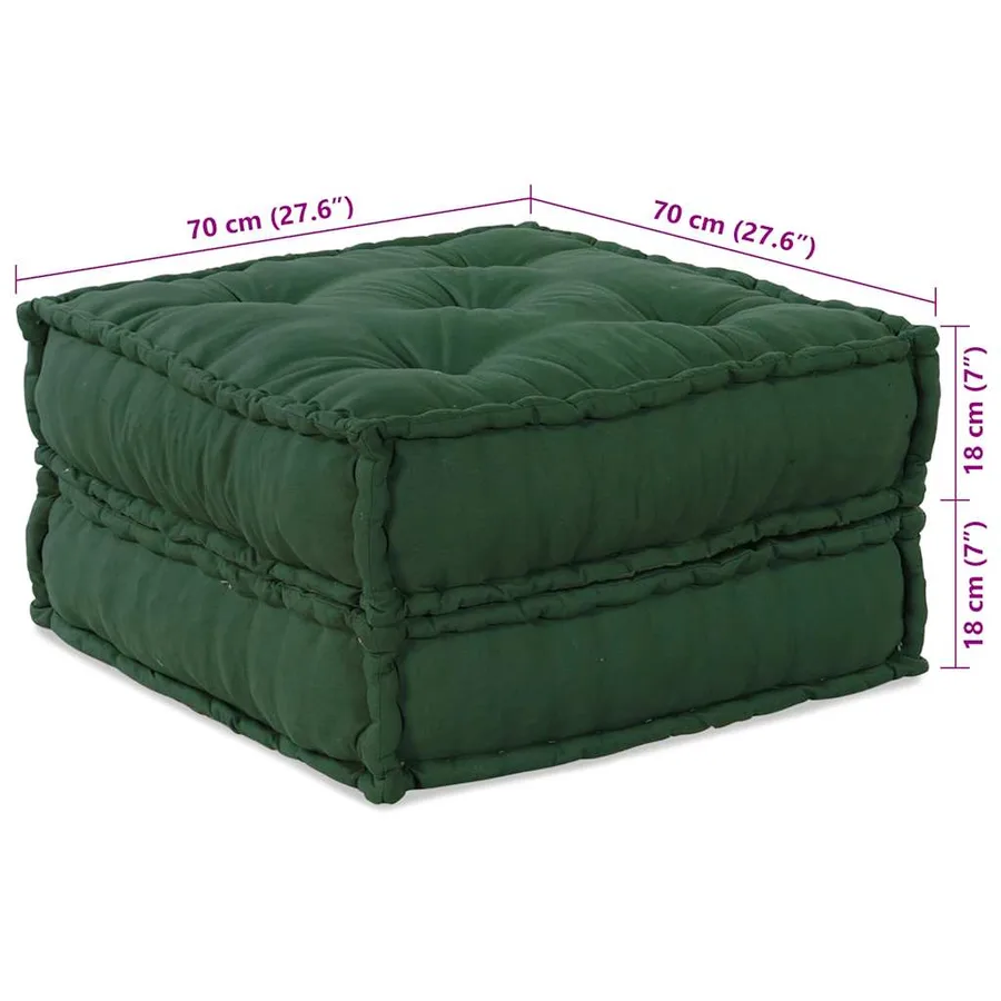 Canapé modulaire vert 70x70x36 tissu - 11