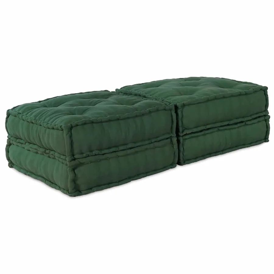 Unité de canapé modulaire 2 pcs Vert 140 x 70 x 36 cm Tissu