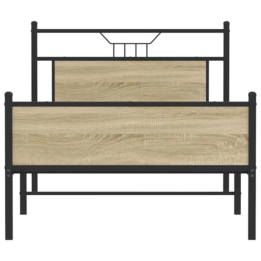 Cadre de lit sans matelas chêne sonoma 100x200 cm - 6