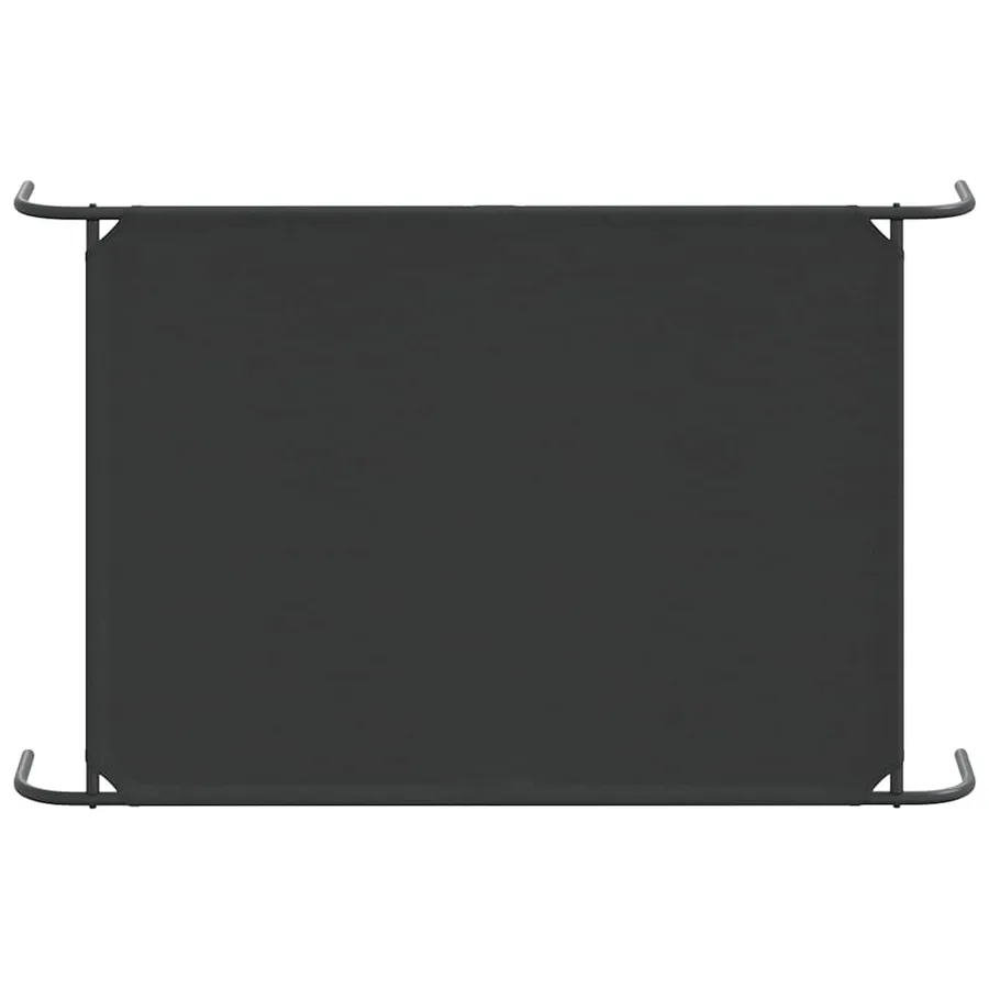 Lit surélevé pour chien noir 130x80x20 cm tissu oxford et acier - 6