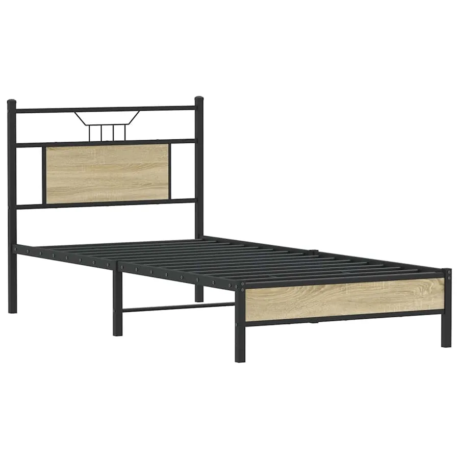 Cadre de lit sans matelas chêne sonoma 80x200 cm - 5