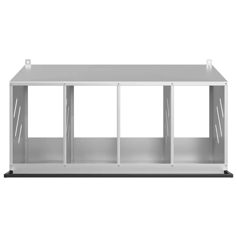Nichoir de poules avec 4 compartiments Métal argenté galvanisé - 5