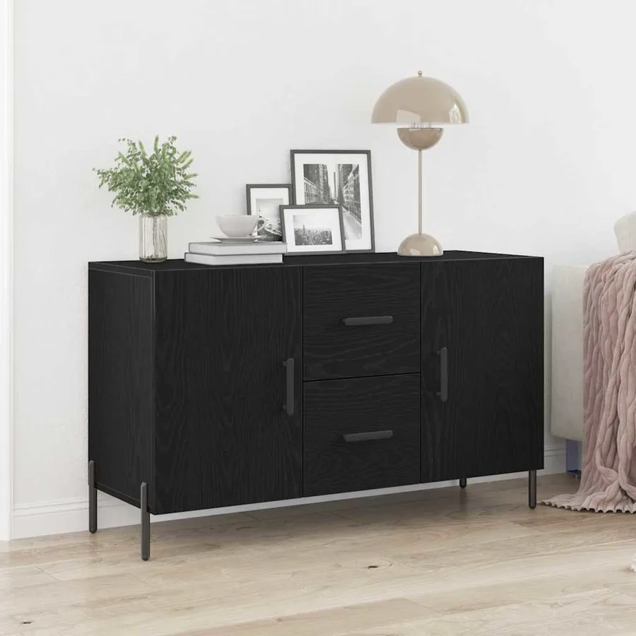 Buffet Chêne noir 100 x 36 x 60 cm Bois d'ingénierie