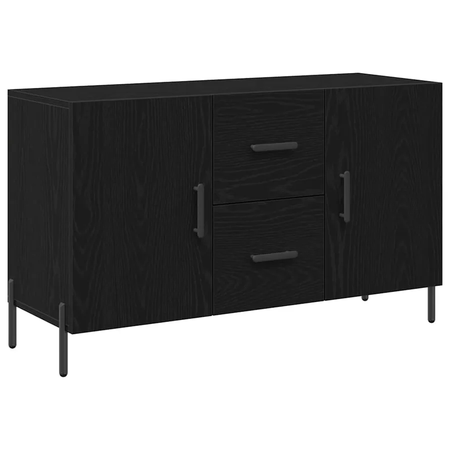 Buffet Chêne noir 100 x 36 x 60 cm Bois d'ingénierie - 2