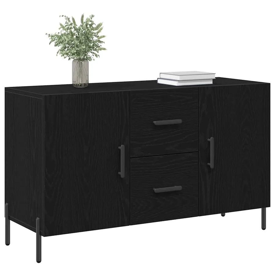 Buffet Chêne noir 100 x 36 x 60 cm Bois d'ingénierie - 3