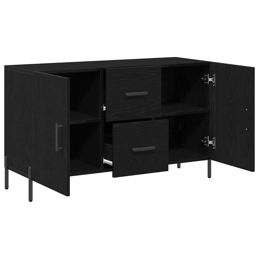 Buffet Chêne noir 100 x 36 x 60 cm Bois d'ingénierie - 5