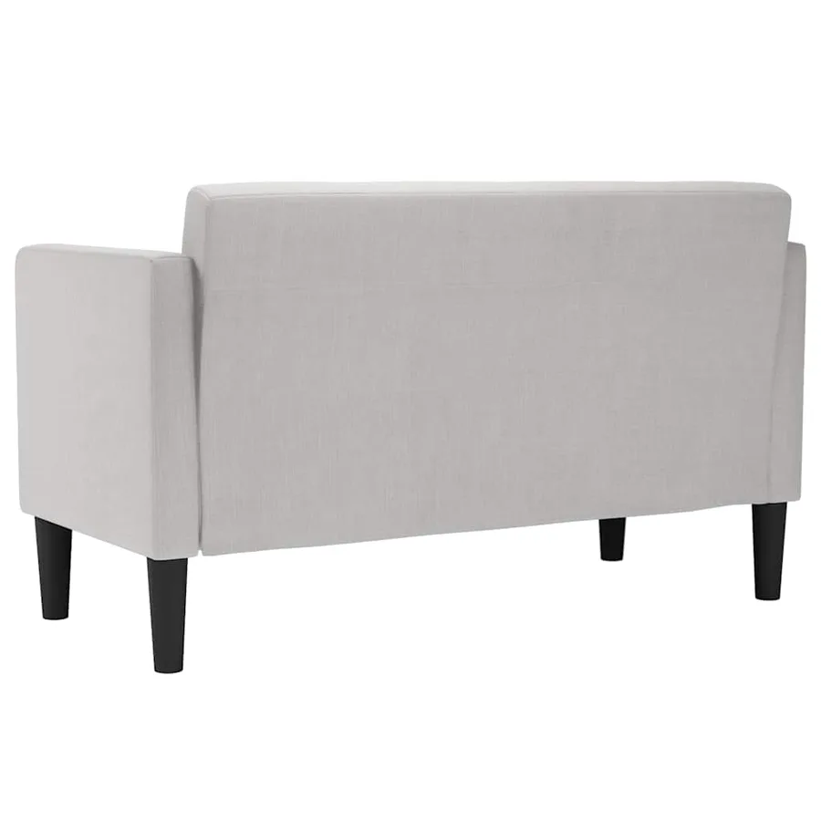 Canapé deux places gris nuage 111 cm en tissu - 5