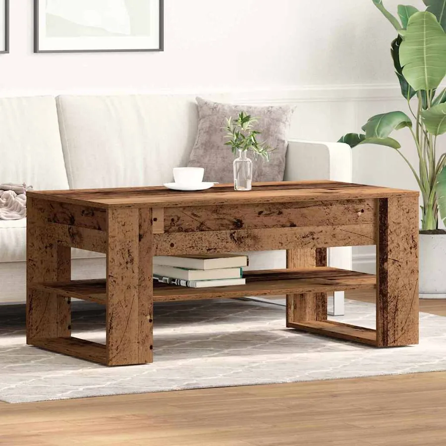 Table basse Bois Ancien 102 x 55 x 45 cm Bois d'ingénierie