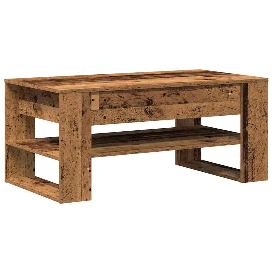 Table basse Bois Ancien 102 x 55 x 45 cm Bois d'ingénierie - 2