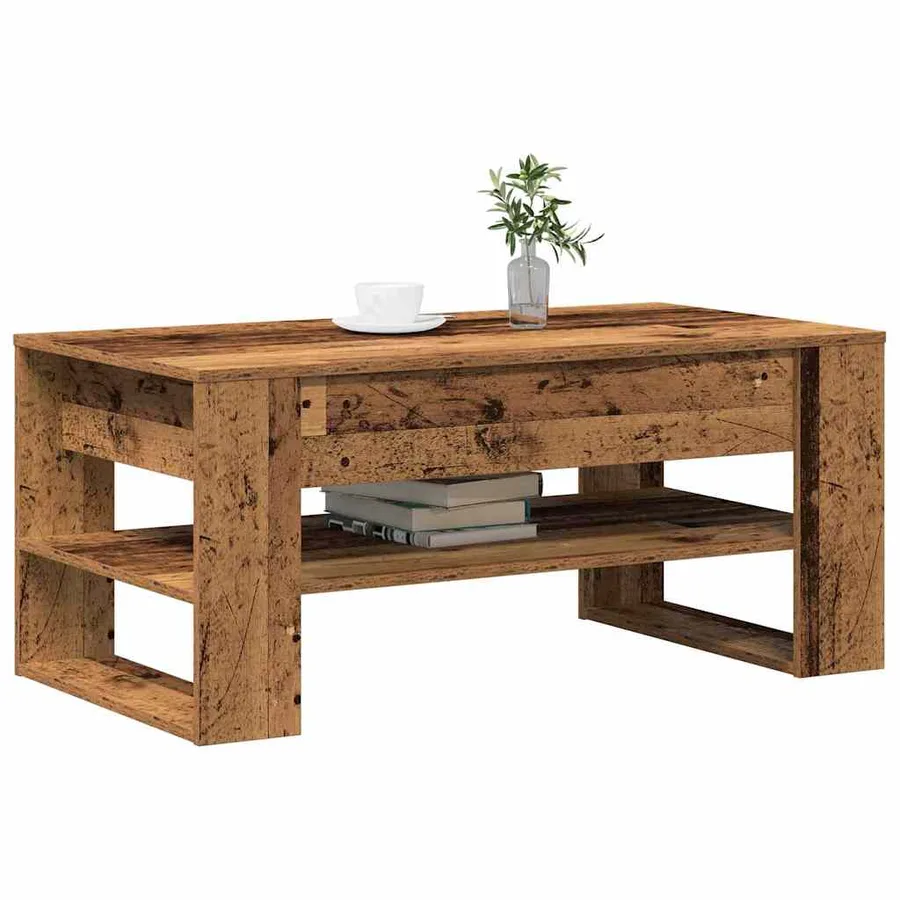 Table basse Bois Ancien 102 x 55 x 45 cm Bois d'ingénierie - 3