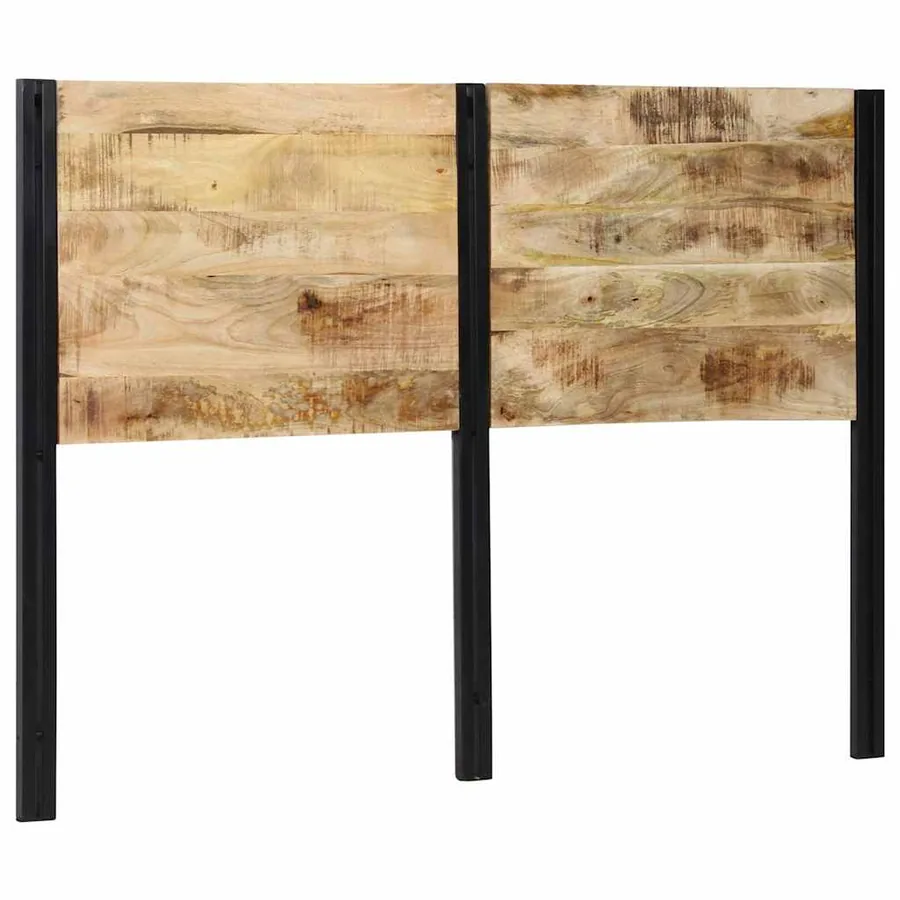 Tête de lit 140 cm bois massif manguier et fer