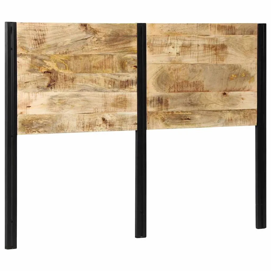 Tête de lit 140 cm bois massif manguier et fer - 12