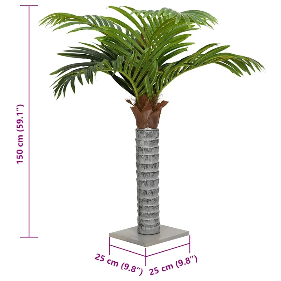 Palmier artificiel 12 feuilles 150 cm vert - 5