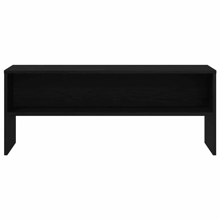 Meuble TV chêne noir 100x40x40 cm bois d'ingénierie - 5