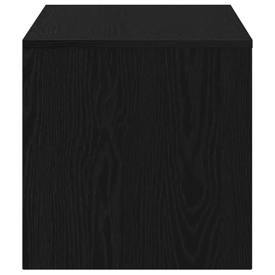 Meuble TV chêne noir 100x40x40 cm bois d'ingénierie - 6