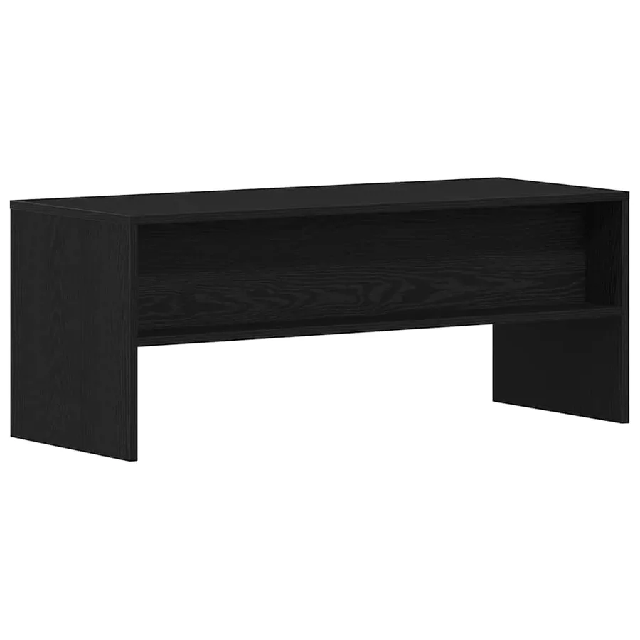 Meuble TV chêne noir 100x40x40 cm bois d'ingénierie - 7